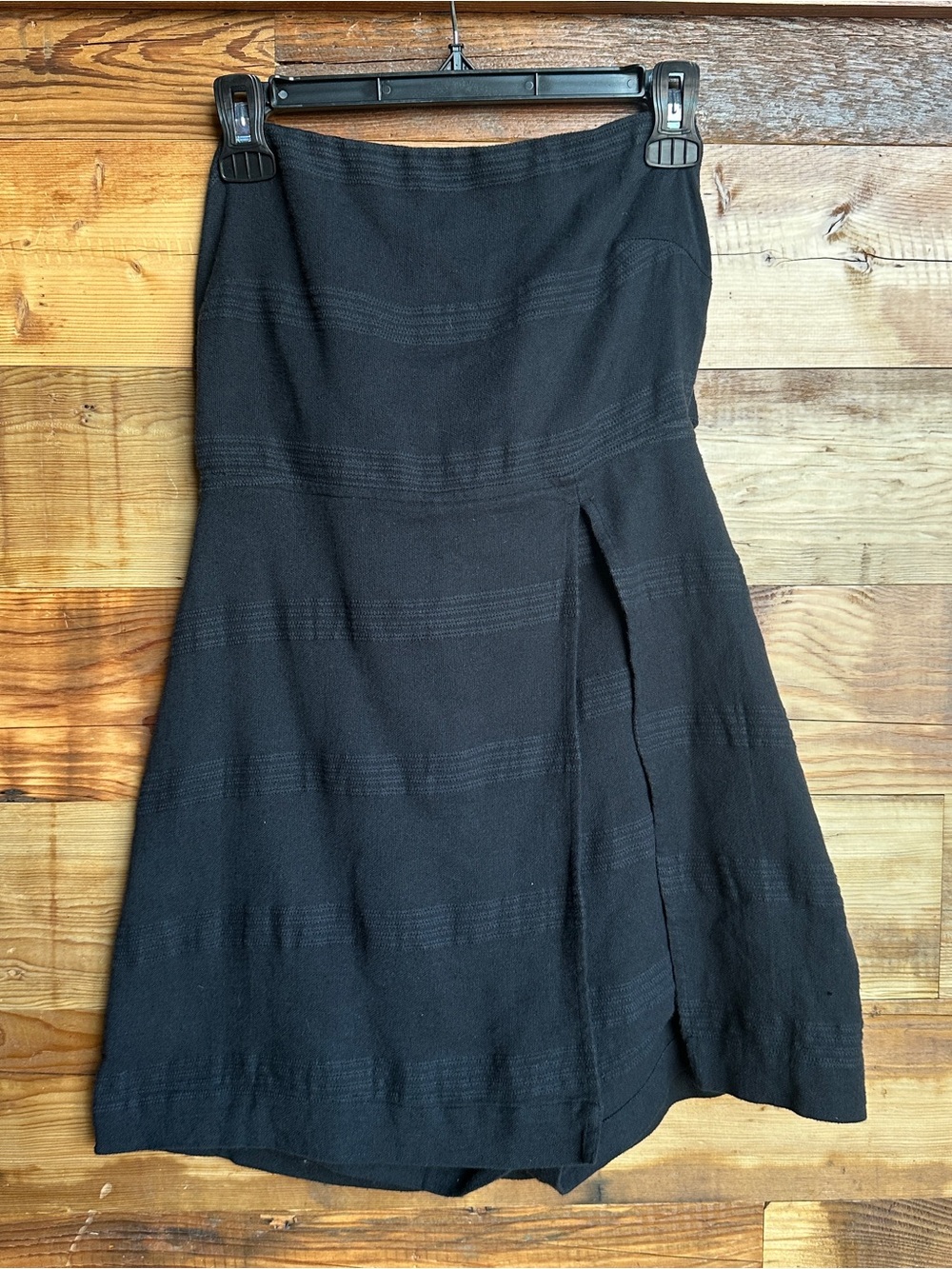 Free People Black Strapless Romper with Stripe Details Small